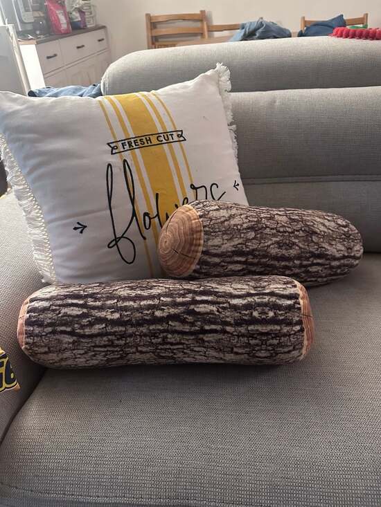 Generic Other - Realistic 3D Wood Grain Log Bolster Cylinder Throw Pillows